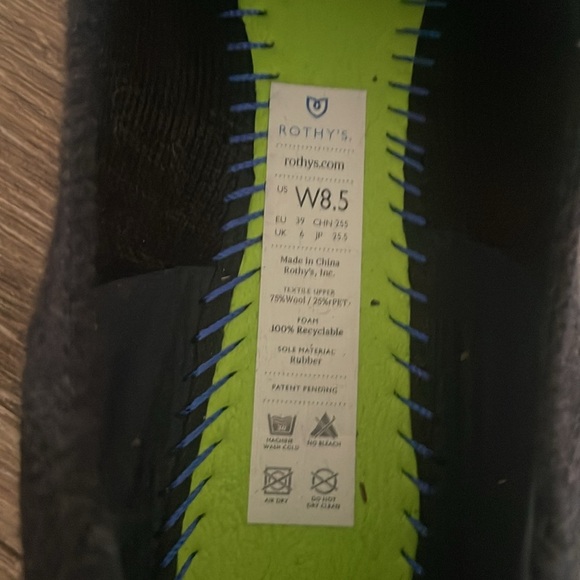 Rothy’s The Point Flats Women’s Size 8.5 Shoes Wool Sustainable Classic Black - Picture 7 of 7